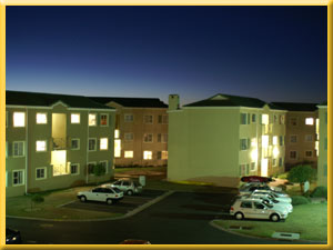 The complex at night