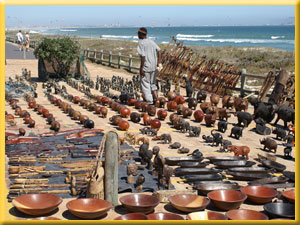 Souvenir dealer on the promenade